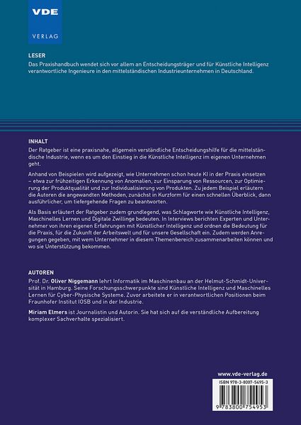 Produktbild: K&uuml;nstliche Intelligenz in Produktion und Maschinenbau