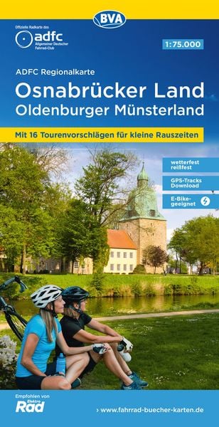 BVA ADFC Regionalkarte Osnabrücker Land /Oldenburger Münsterland, mit Knotenpunkten 1:75.000, Sonstige von , Kompass-Karten, 9783969902196