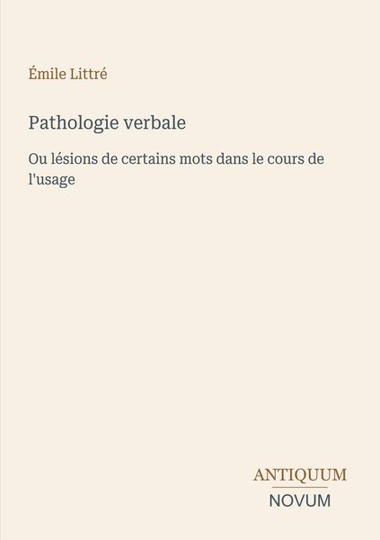 Produktbild: Pathologie verbale