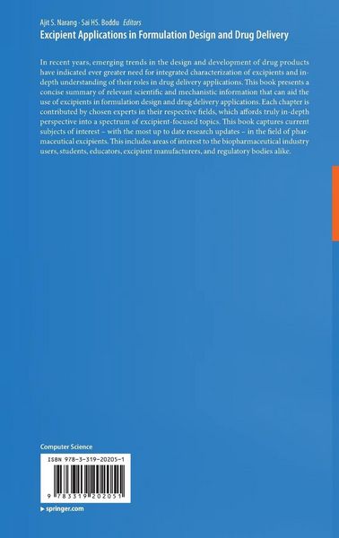 Produktbild: Excipient Applications in Formulation Design and Drug Delivery