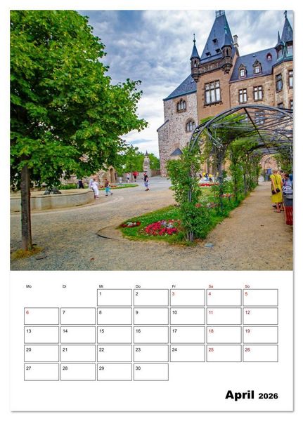 Produktbild: Schloss Wernigerode - Terminplaner (Tischkalender 2026 DIN A5 hoch), CALVENDO Monatskalender