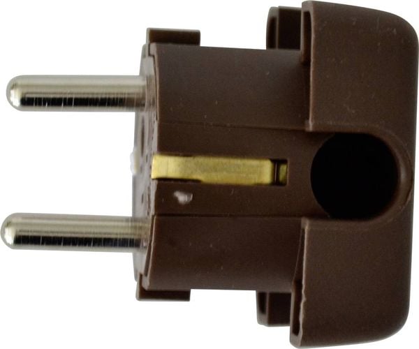 Produktbild: N & L 17220 Schutzkontakt-Flachstecker Kunststoff 230V Braun