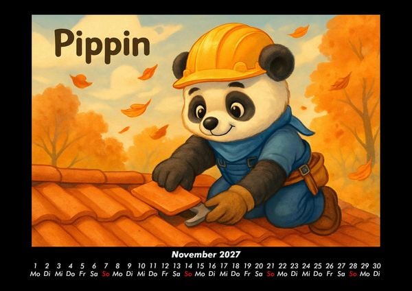 Produktbild: Pippin als Dachdecker-Azubi 2027 Fotokalender DIN A3