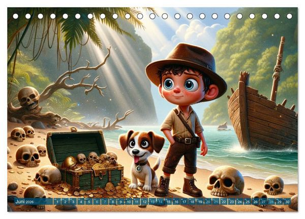 Produktbild: Max und Buddy: Entdecker des Verborgenen (Tischkalender 2026 DIN A5 quer), CALVENDO Monatskalender