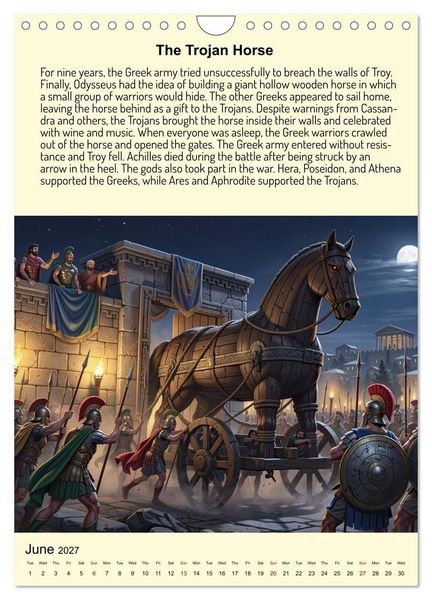 Produktbild: Legends of the Greek Mythology (Wall Calendar 2027 DIN A4 portrait), CALVENDO 12 Month Wall Calendar