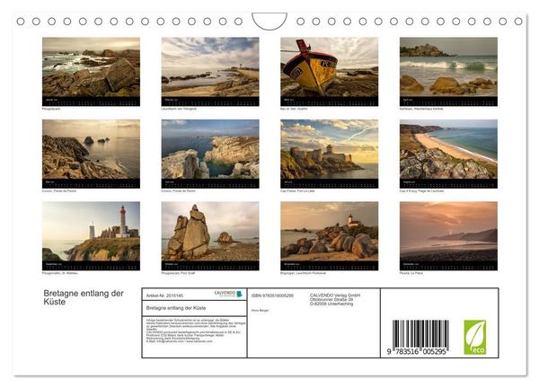 Produktbild: Bretagne entlang der K&uuml;ste (Wandkalender 2026 DIN A4 quer), CALVENDO Monatskalender