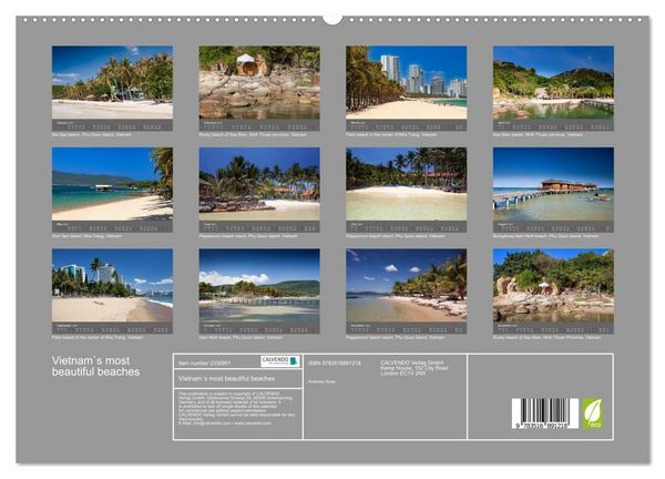 Produktbild: Vietnam`s most beautiful beaches (High Quality Premium Wall Calendar 2027 DIN A2 landscape),CALVENDO 12 Month Wall Calendar