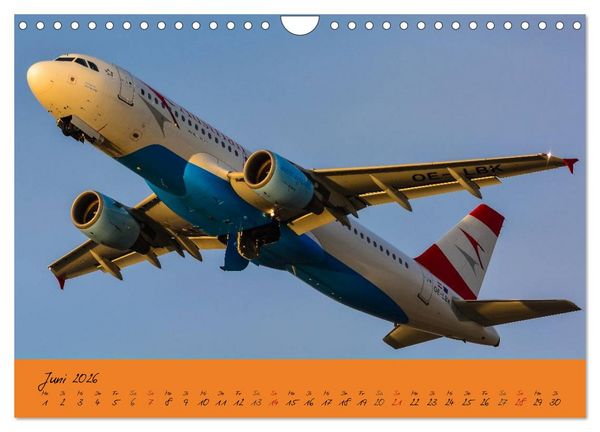 Produktbild: Flugzeuge im Abendlicht (Wandkalender 2026 DIN A4 quer), CALVENDO Monatskalender