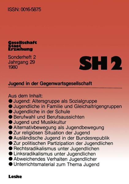Produktbild: Jugend in der Gegenwartsgesellschaft