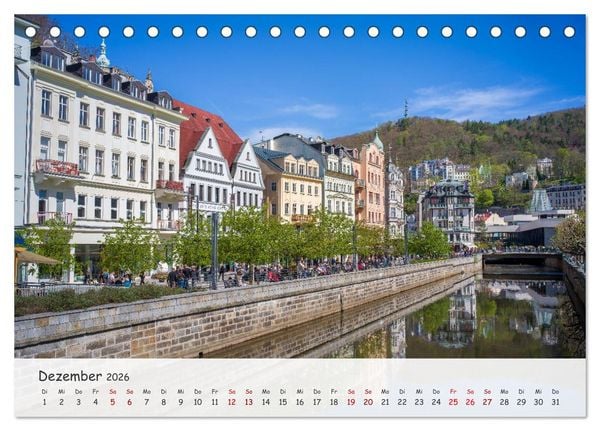 Produktbild: Karlsbad / Karlovy Vary - Kleinod im Westb&ouml;hmischen B&auml;derdreieck (Tischkalender 2026 DIN A5 quer), CALVENDO Monatskalender