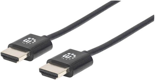 Manhattan HDMI Anschlusskabel HDMI-A Stecker, HDMI-A Stecker 0.50 m Schwarz 394406 4K UHD, Audio Return Channel HDMI-Kabel