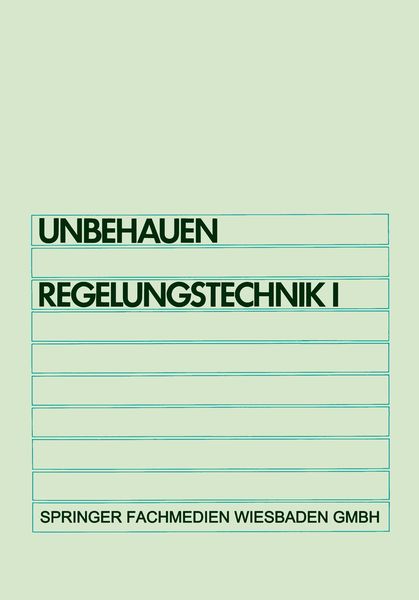 Produktbild: Regelungstechnik I