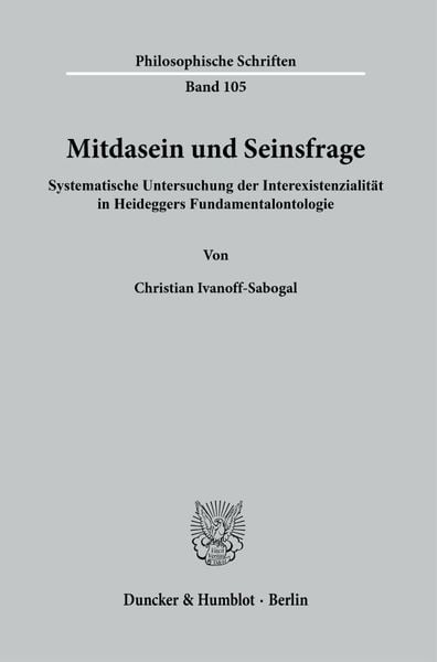 Produktbild: Mitdasein und Seinsfrage.