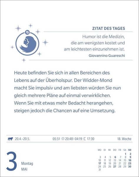 Produktbild: Jungfrau Sternzeichenkalender 2027 - Tagesabrei&szlig;kalender - Ihr Horoskop f&uuml;r jeden Tag