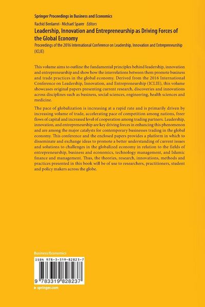 Produktbild: Leadership, Innovation and Entrepreneurship as Driving Forces of the Global Economy