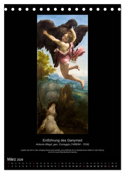 Produktbild: Ovids Metamorphosen - B&uuml;cher der Verwandlungen (Tischkalender 2026 DIN A5 hoch), CALVENDO Monatskalender
