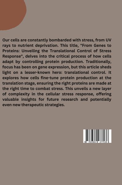 Produktbild: Rom Genes to Proteins: Unveiling the Translational Control of Stress Response