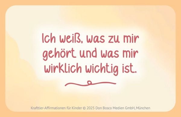 Produktbild: Krafttier-Affirmationen f&uuml;r Kinder