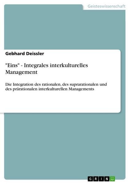 Produktbild: "Eins" - Integrales interkulturelles Management