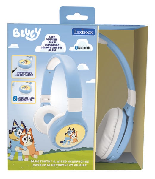 Produktbild: Bluetooth&reg;- und kabelgebundene Kopfh&ouml;rer im 3D Bluey Design