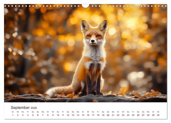 Produktbild: Wild und weich - Die zauberhafte Welt der Rotf&uuml;chse (Wandkalender 2026 DIN A3 quer), CALVENDO Monatskalender