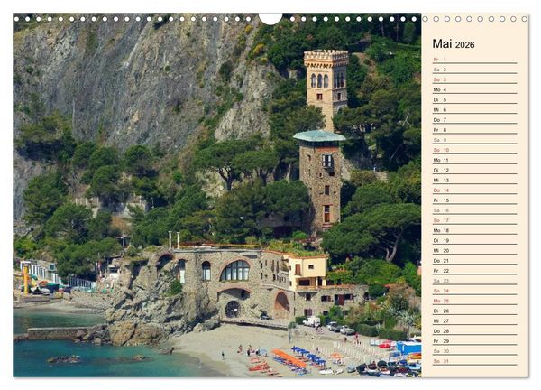 Produktbild: Cinque Terre - Malerische, vertr&auml;umte D&ouml;rfer an der ligurischen K&uuml;ste (Wandkalender 2026 DIN A3 quer), CALVENDO Monatskalender