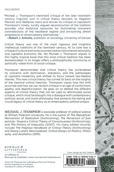 Produktbild: Domestication of Critical Theory