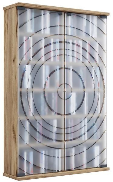 Produktbild: Holz CD DVD Stand Regal Schrank Glast&uuml;r Tilano L
