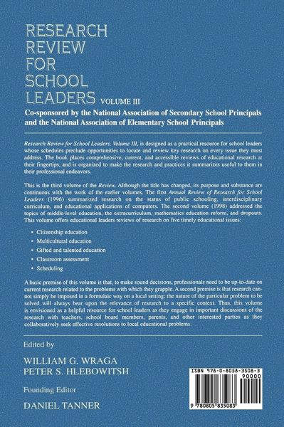 Produktbild: Research Review for School Leaders