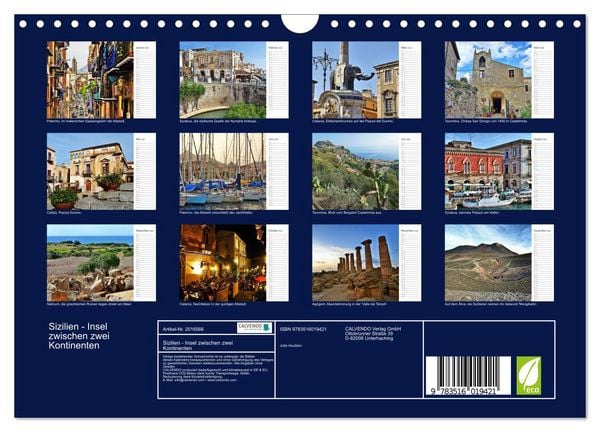 Produktbild: Sizilien - Insel zwischen zwei Kontinenten (Wandkalender 2026 DIN A4 quer), CALVENDO Monatskalender