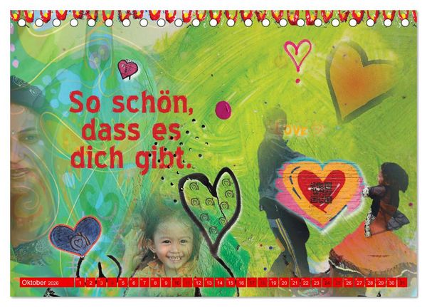 Produktbild: So sch&ouml;n, dass es dich gibt (Tischkalender 2026 DIN A5 quer), CALVENDO Monatskalender