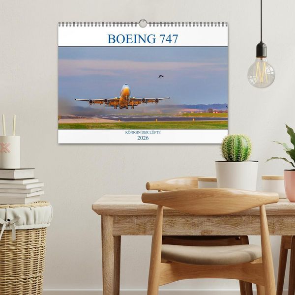 Produktbild: BOEING 747 - K&ouml;nigin der L&uuml;fte (Wandkalender 2026 DIN A3 quer), CALVENDO Monatskalender