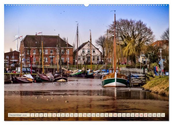 Produktbild: Ostfriesland - der alte Hafen Carolinensiel (hochwertiger Premium Wandkalender 2026 DIN A2 quer), Kunstdruck in Hochglanz