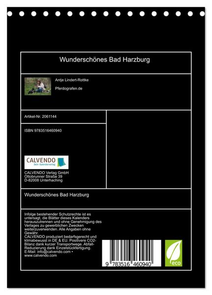 Produktbild: Wundersch&ouml;nes Bad Harzburg (Tischkalender 2026 DIN A5 hoch), CALVENDO Monatskalender