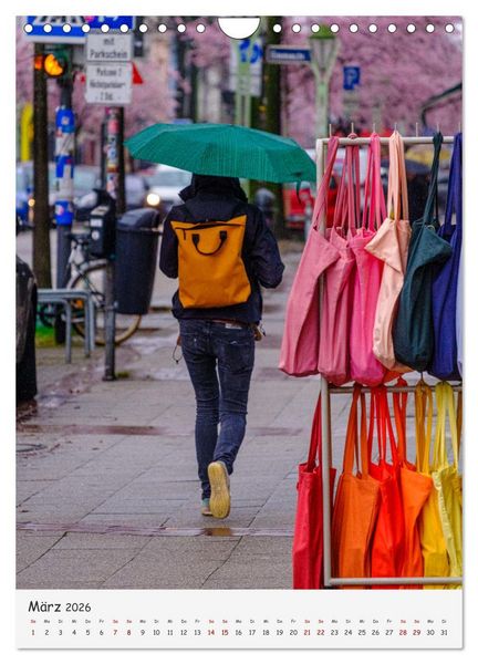 Produktbild: Sch&uuml;tzende Schirme - Auch bei Regen kann das Leben bunt sein (Wandkalender 2026 DIN A4 hoch), CALVENDO Monatskalender