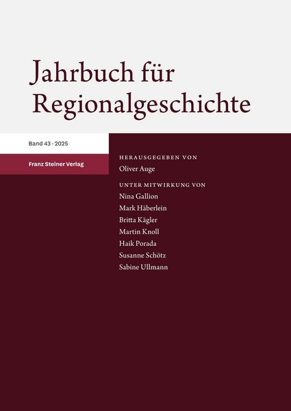 Produktbild: Jahrbuch f&uuml;r Regionalgeschichte 43 (2025)