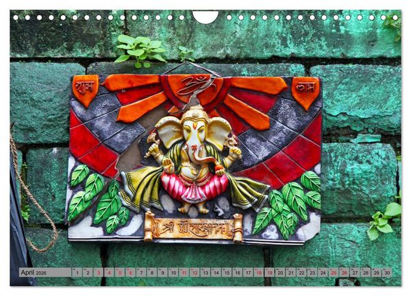 Produktbild: Typisch Indien - Ganesha der Elefantengott (Wandkalender 2026 DIN A4 quer), CALVENDO Monatskalender