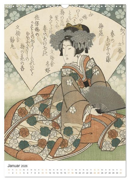 Produktbild: Kimonos und Karpfenmuster (Wandkalender 2026 DIN A3 hoch), CALVENDO Monatskalender