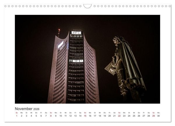 Produktbild: Leipzig bei Nacht (Wandkalender 2026 DIN A3 quer), CALVENDO Monatskalender