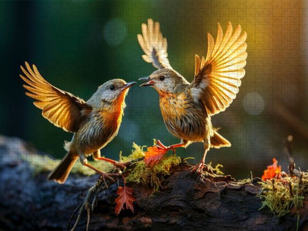 Produktbild: CALVENDO Puzzle V&ouml;gel, ein grandioser Goldener Oktober | 1000 Teile Lege-Gr&ouml;&szlig;e 64x48cm Foto-Puzzle f&uuml;r gl&uuml;ckliche Stunden