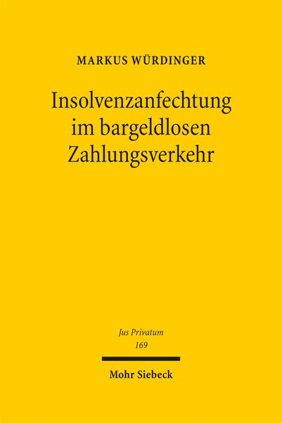 Produktbild: Insolvenzanfechtung im bargeldlosen Zahlungsverkehr