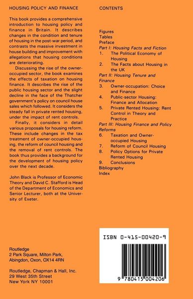 Produktbild: Housing Policy and Finance
