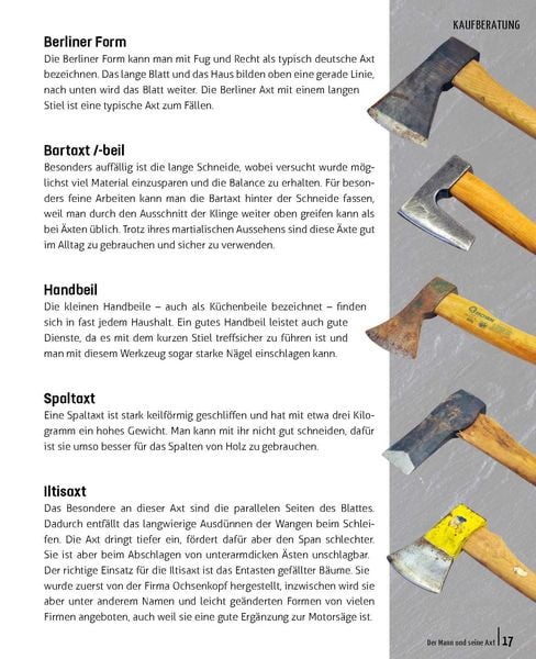 Produktbild: Der Mann und seine Axt: Bau &ndash; Handhabung &ndash; Pflege