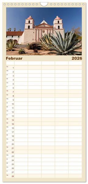 Produktbild: Familienplaner 2026 - Kalifornien USA mit 5 Spalten (Wandkalender, 21 x 45 cm) CALVENDO