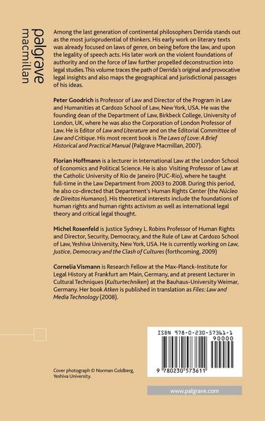 Produktbild: Derrida and Legal Philosophy