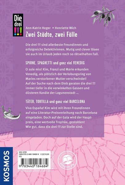 Produktbild: Die drei !!!, Venedig, Barcelona und ganz viel Krimi
