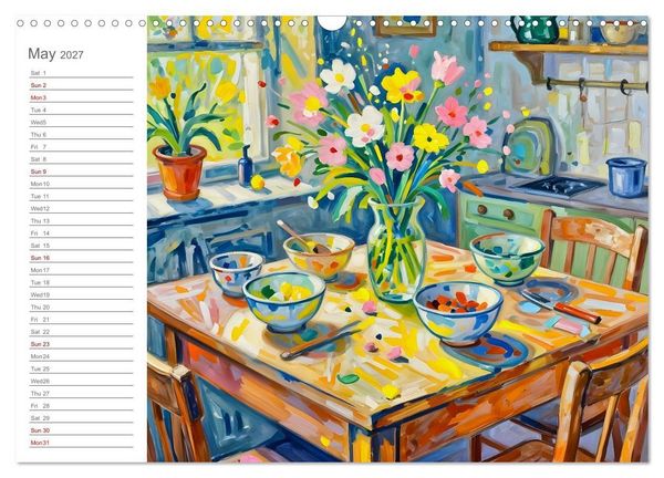 Produktbild: Painted Kitchen Moments - Twelve expressive interiors (Wall Calendar 2027 DIN A3 landscape), CALVENDO 12 Month Wall Calendar
