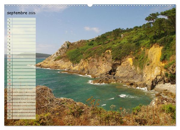 Produktbild: FINISTERE La pointe du bout du monde (Calendrier mural 2026 DIN A2 vertical) calendrier de bureau