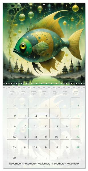 Produktbild: Les aventures des poissons d'acier (Calendrier mural carr&eacute; 2026 30x30 cm) Calendrier double avec une page pour vos prises de notes