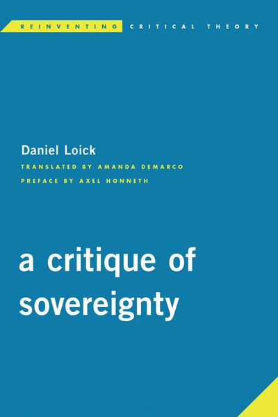 Produktbild: A Critique of Sovereignty